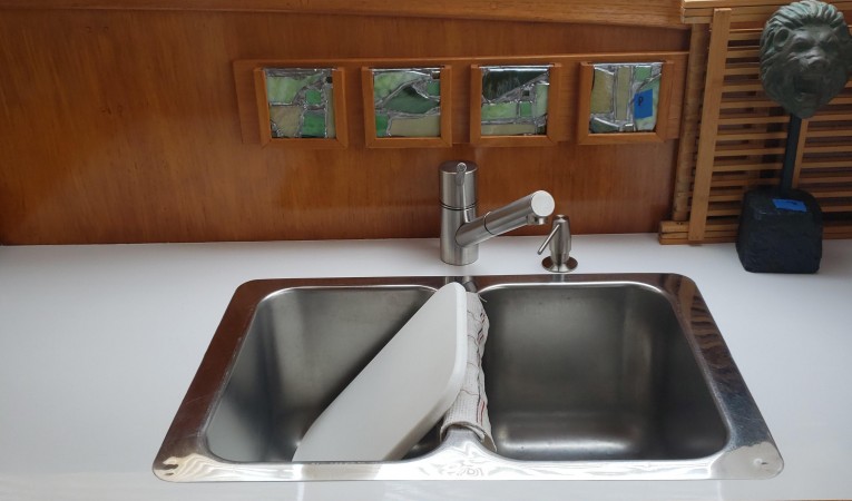 46 CAL Duel stainless galley sink