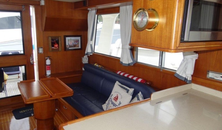 47 Grand Banks Salon - portside- looking aft from Galley