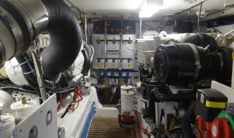 47 Grand Banks Engine Room