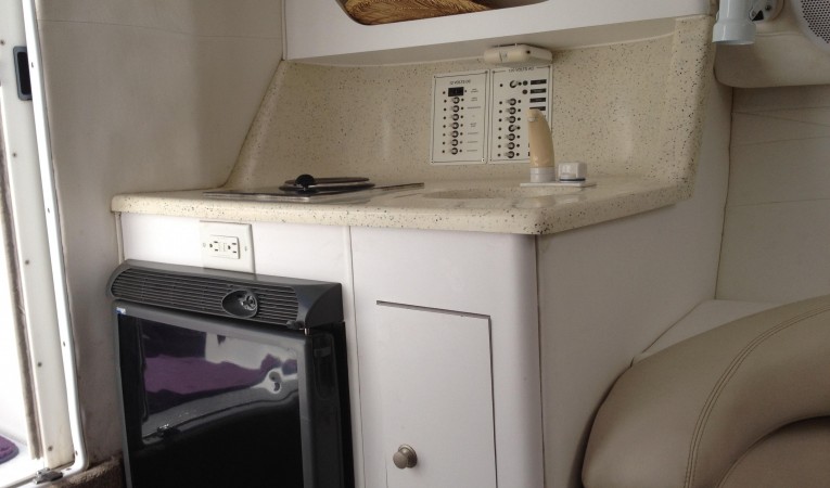 33 Baja galley with cook top and fridge
