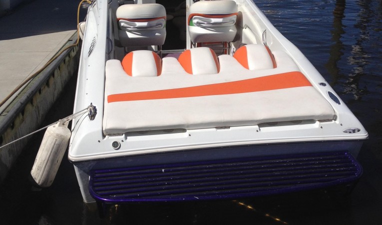 33 Baja Transom with swim platform