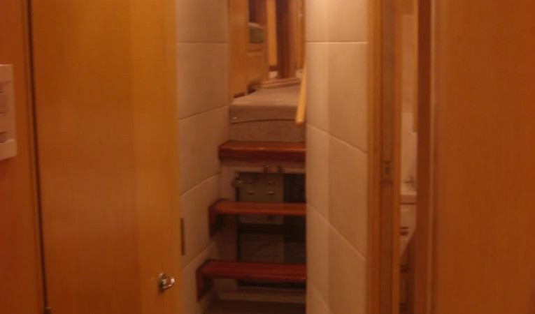 54 Bertram Cabin access looking aft
