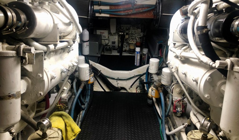 37 Bertram Engine Room