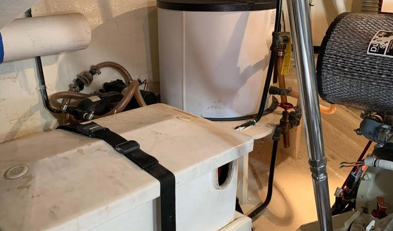 42 Grand Banks Port Side Water Heater / Battery Box