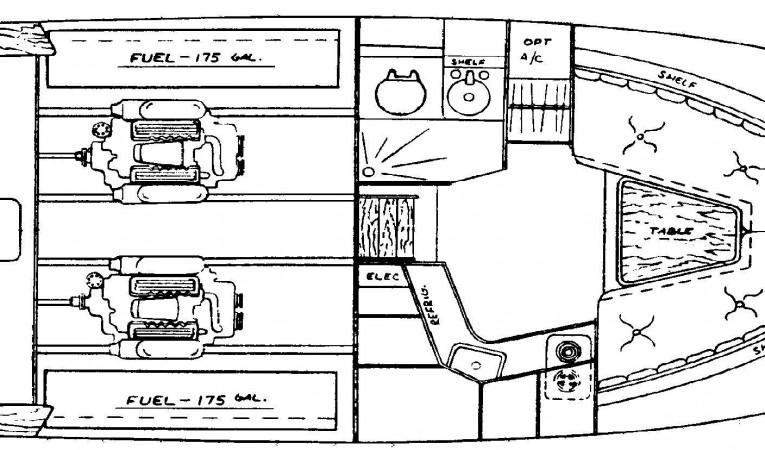 32 Topaz 32 Royale lower deck