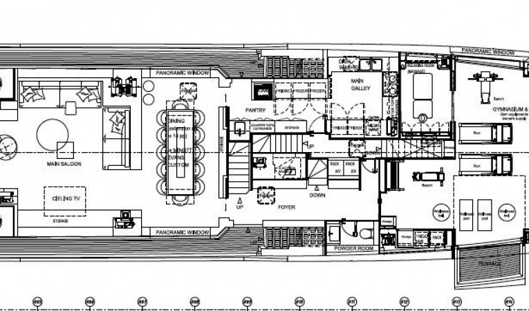 140 Benetti Main deck GA