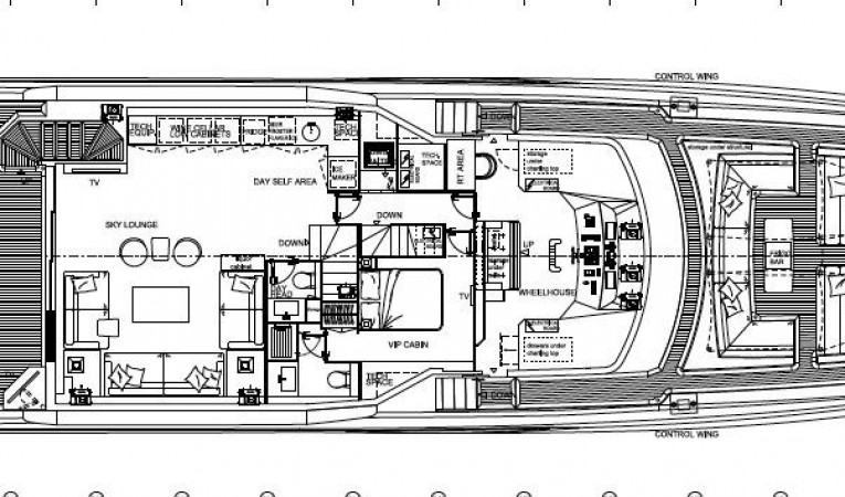 140 Benetti Bridge deck GA