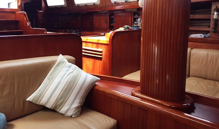 63 Cruising Ketch Salon looking into Galley