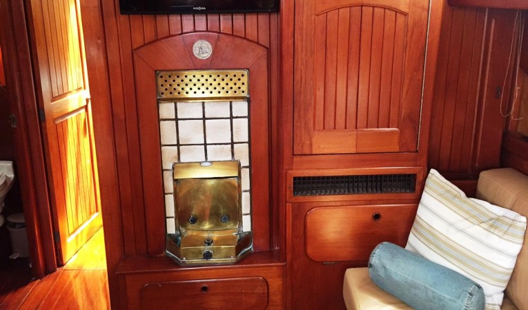 63 Cruising Ketch Fireplace