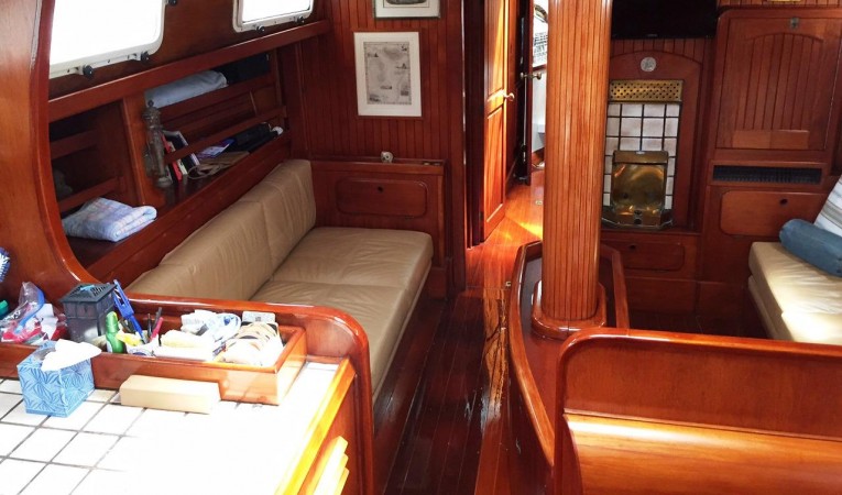 63 Cruising Ketch Salon Port side looking forward