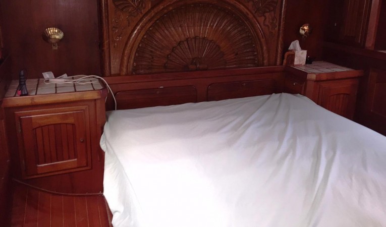 63 Cruising Ketch Hand Carved Master Headboard