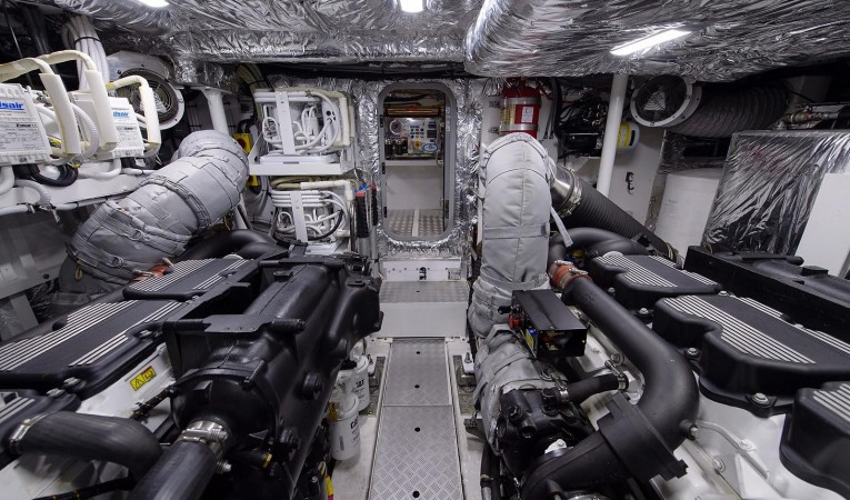 68 Princess Engine Room