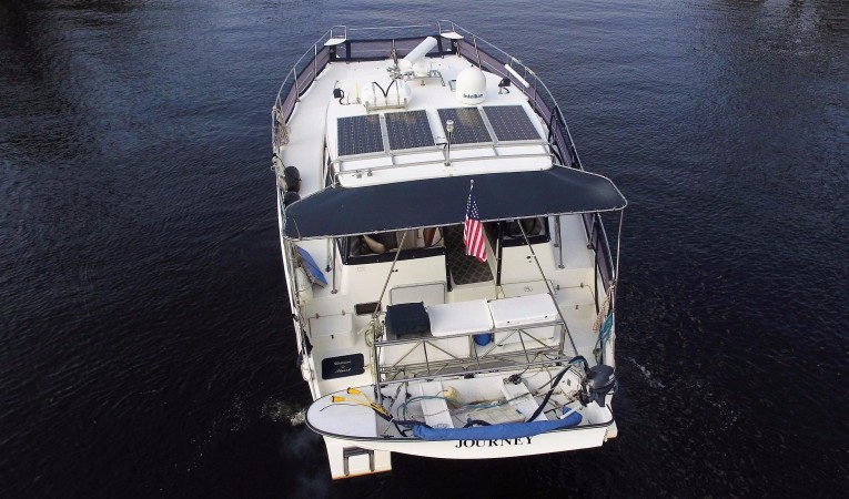 44 Endeavour drone shot from behind