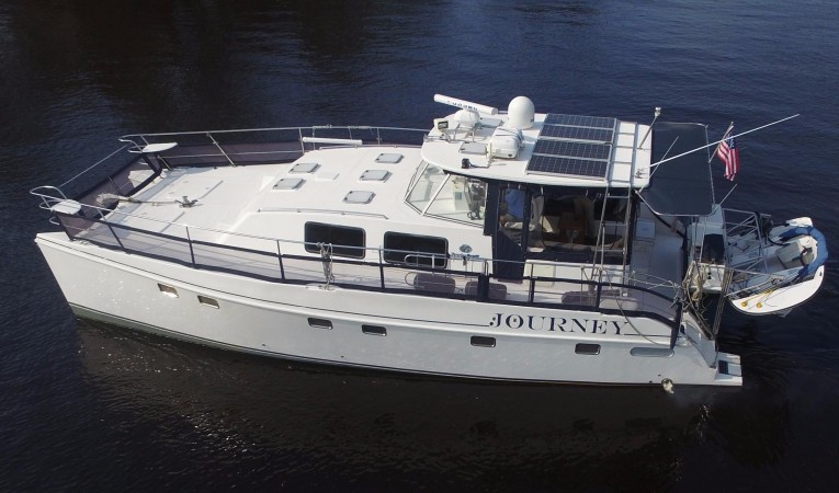 44 Endeavour drone shot from port