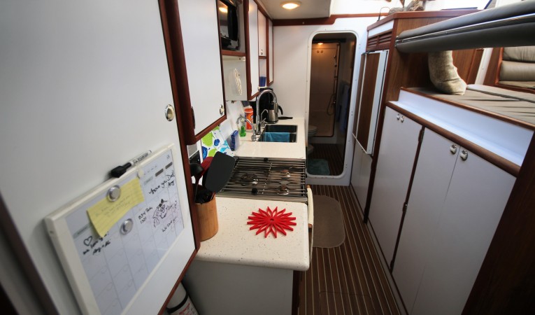 44 Endeavour looking forward in galley on port