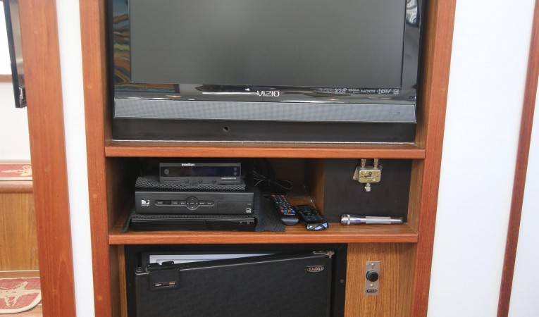 44 Endeavour entertainment center in salon