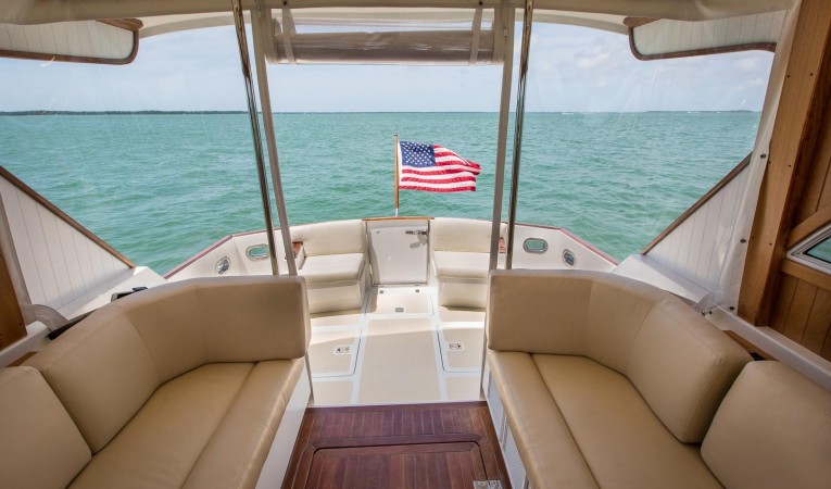 32 Legacy Yachts Salon/Cockpit Looking Aft