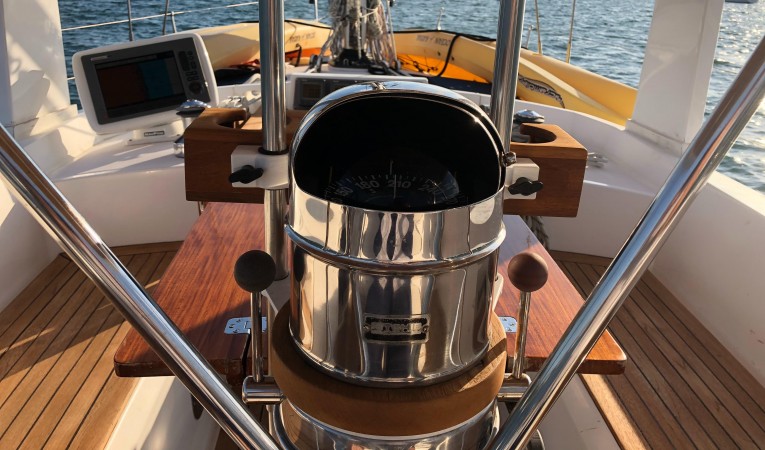 48 Tayana Steering station with compass