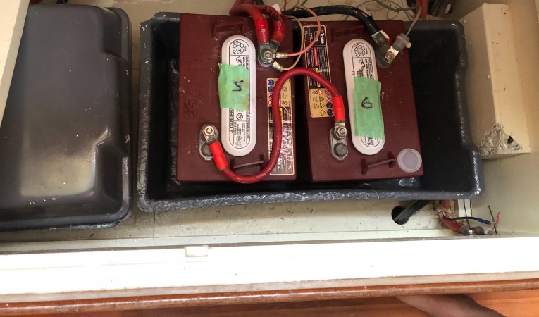 48 Tayana 630 Amp battery house bank consist of 6X6Volt batteries