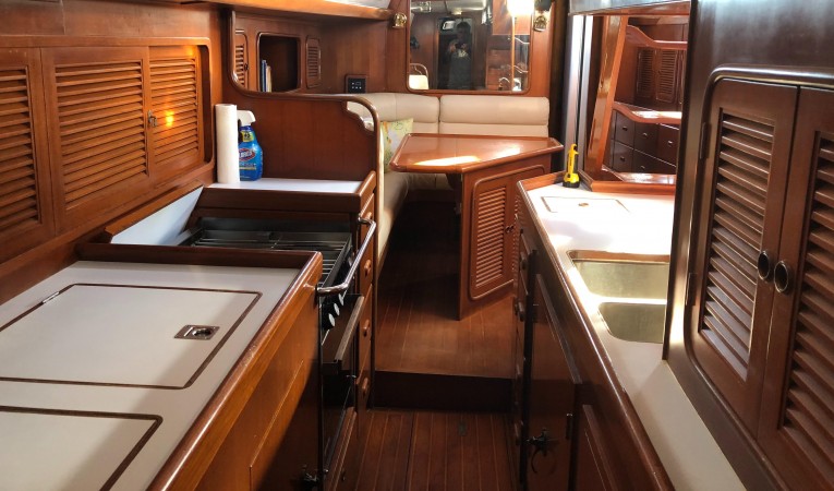 48 Tayana Galley on port side looking forward