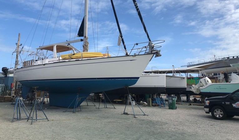 48 Tayana Hauled out for maintenance work