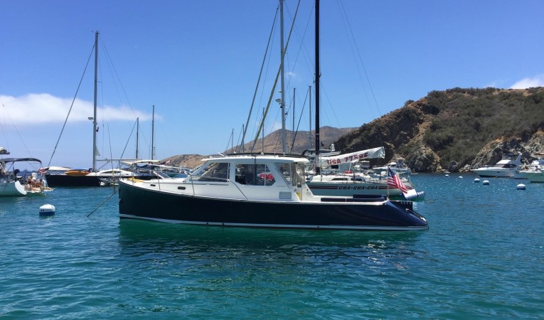 38 Pearson Portside at Anchor