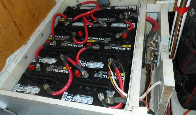 58 Roughwater One of two house battery banks