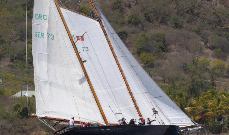 82 Mistral a Herreshoff Mistral on starboard tack / photo courtesy of Tim Wright