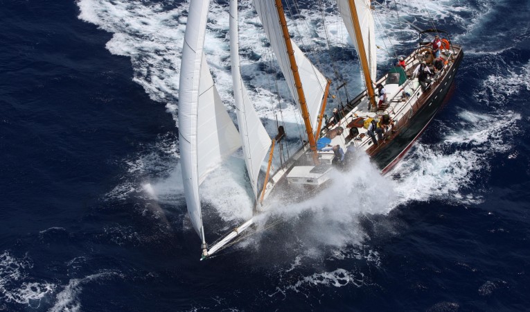 82 Mistral a Herreshoff Mistral charging / photo courtesy of Tim Wright