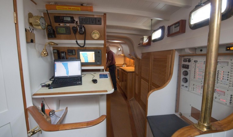 82 Mistral a Herreshoff Chart Table / photo courtesy of Kai Greiser - yachtbild.de