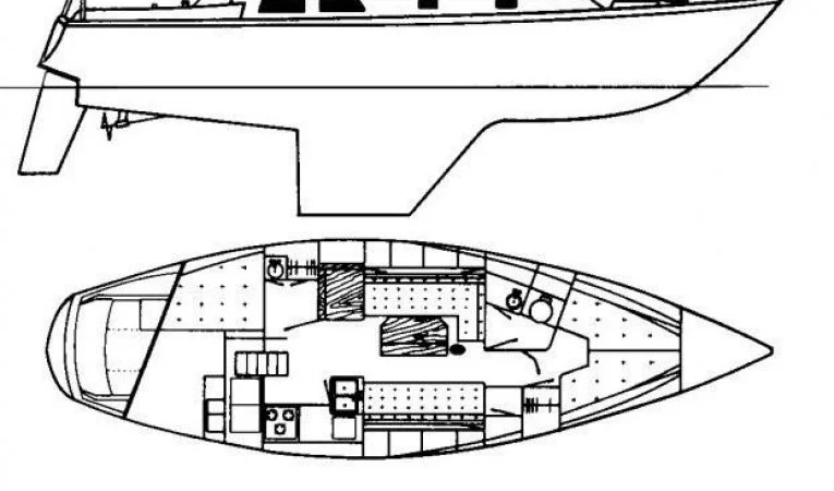 39 CAL Sail-plan & Layout Diagram
