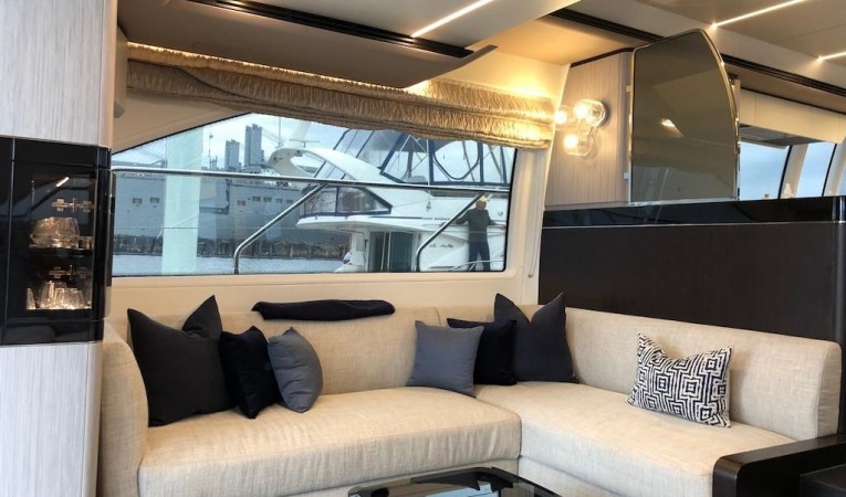 66 Azimut Main Salon Port Couch