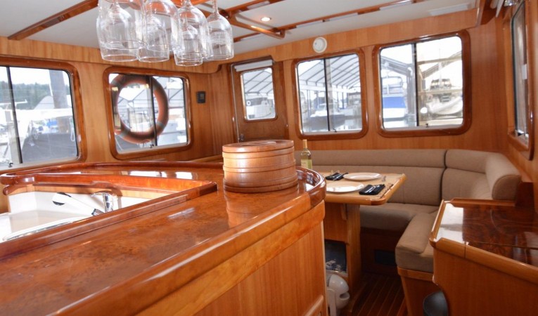 43 Selene Companionway- Looking aft to Salon