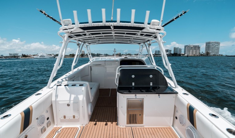 37 Midnight Express Cockpit Looking Foward