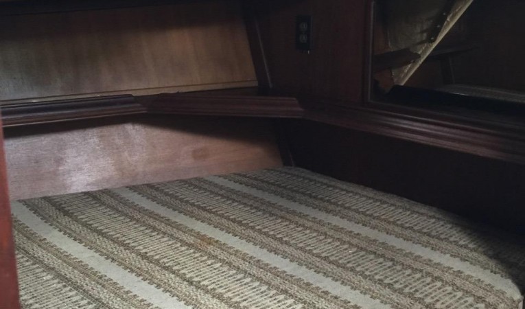 36 Islander Yachts Pullman berth with queen bed.