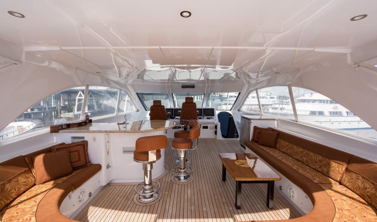 72 Hatteras Flybridge Forward