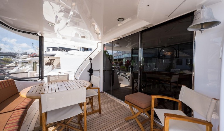 72 Hatteras Aft Deck to Port