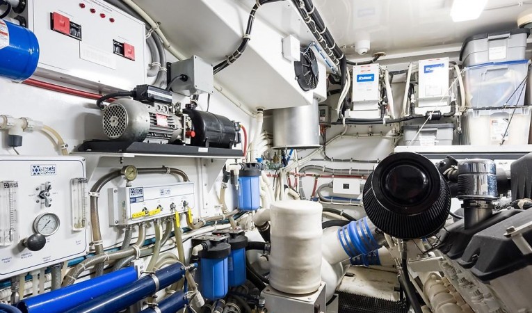 72 Hatteras Starboard Engine Outboard