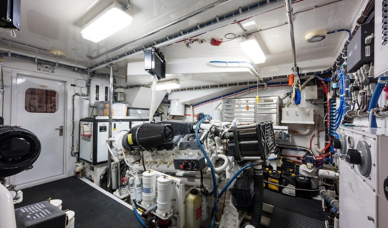 72 Hatteras Port Engine