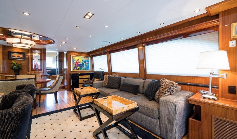 72 Hatteras Salon Forward Starboard