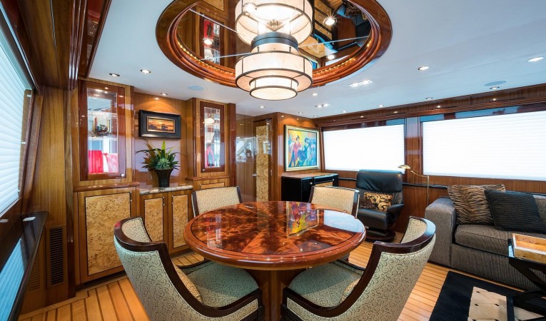 72 Hatteras Dining Area Forward