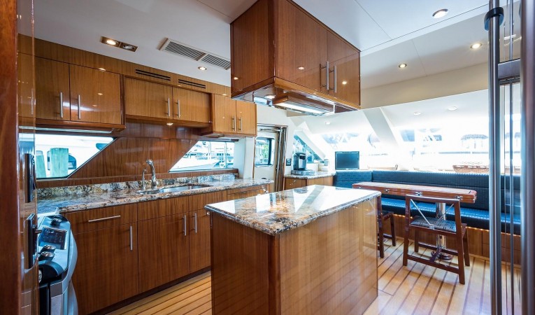 72 Hatteras Galley Forward