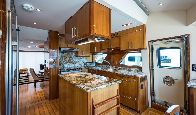 72 Hatteras Galley Aft