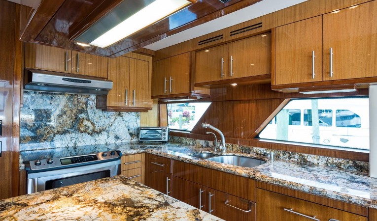 72 Hatteras Galley Cabinetry