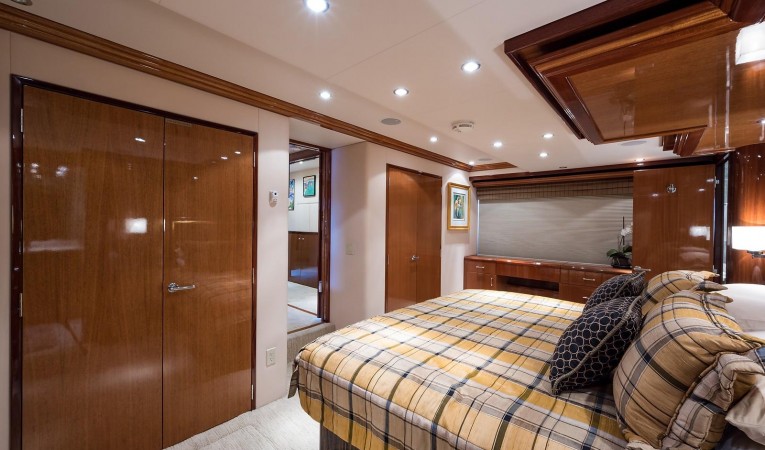 72 Hatteras Master Stateroom Forward to Starboard