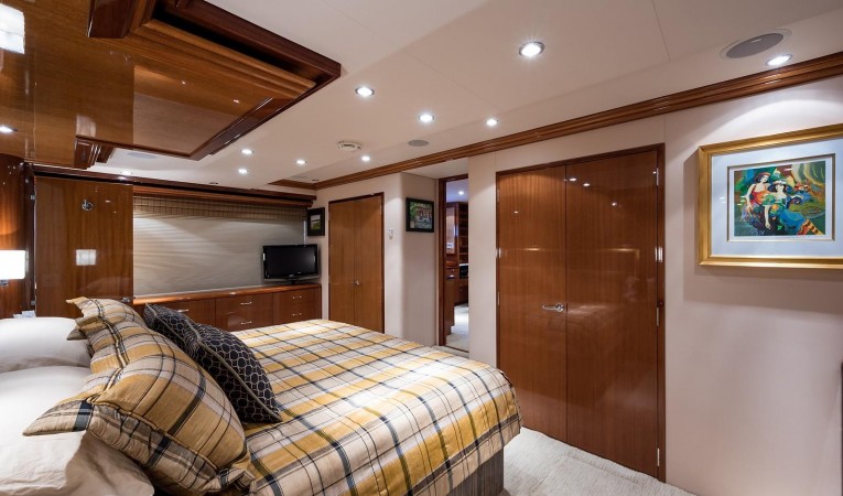 72 Hatteras Master Stateroom Forward to Port