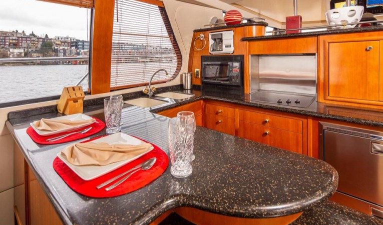 57 Carver Galley forward to port