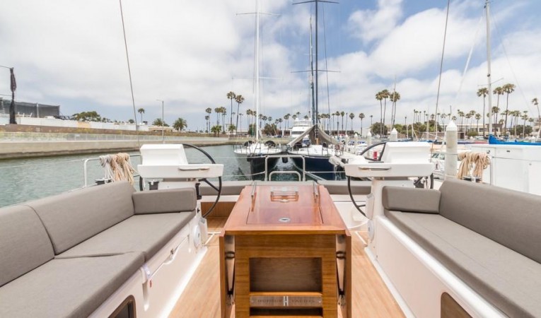 52 Dufour Cockpit Looking Aft