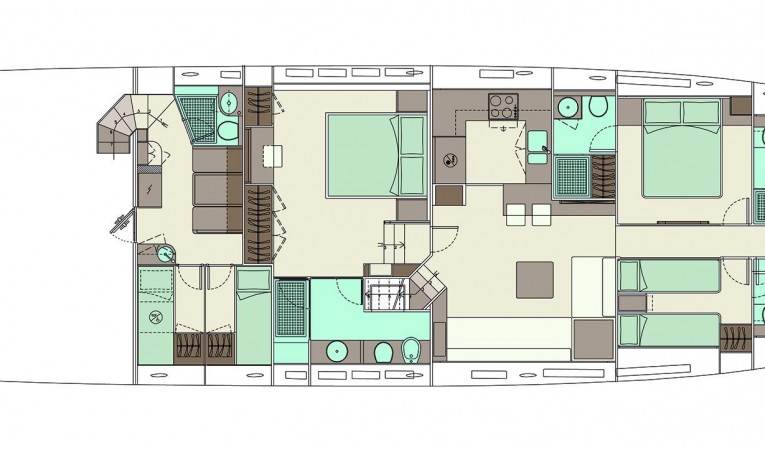 88 Riva Manufacturer Provided Image: Riva 88' Florida Lower Deck Layout Plan