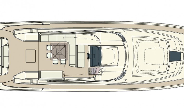 88 Riva Manufacturer Provided Image: Riva 88' Florida Upper Deck Layout Plan